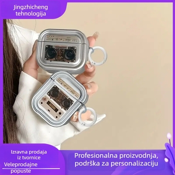 Zaštitno kućište AirPods od TPU-a, prijenosno mekano kućište, otisak završna obrada, šifra proizvoda a0, kompatibilan s Apple.