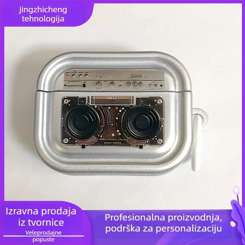 Zaštitno kućište AirPods od TPU-a, prijenosno mekano kućište, otisak završna obrada, šifra proizvoda a0, kompatibilan s Apple.