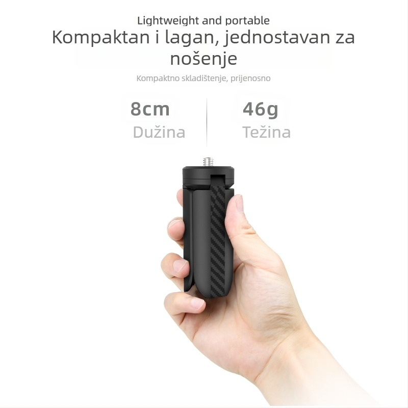 8 cm ABS stativ, univerzalna kompatibilnost, težina 50 g, nosivost do 2 kg
