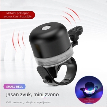 Zvon za bicikl Lantern s USB LED svjetlom za noćnu vožnju - aluminijska legura