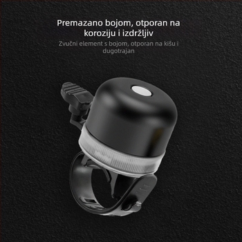 Zvon za bicikl Lantern s USB LED svjetlom za noćnu vožnju - aluminijska legura