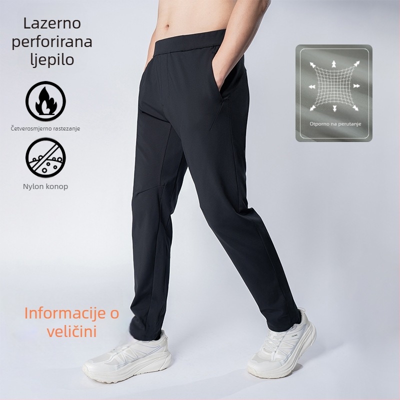 Lucen muške hlače s ravnim krojem, cropped dužina, velveteen materijal, elastični poliester, srednji pojas, svakodnevno nošenje kroz sve sezone