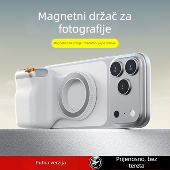 Magnetska drška za pametni telefon s Bluetooth daljinskim upravljanjem, univerzalni vlog dodatak, podržava stabilizaciju slike (mogućnost prilagodbe)