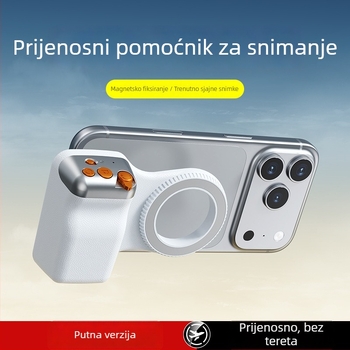 Magnetska drška za pametni telefon s Bluetooth daljinskim upravljanjem, univerzalni vlog dodatak, podržava stabilizaciju slike (mogućnost prilagodbe)