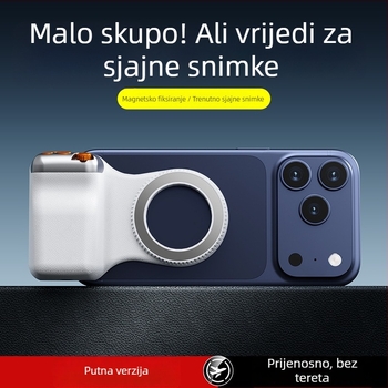 Magnetska drška za pametni telefon s Bluetooth daljinskim upravljanjem, univerzalni vlog dodatak, podržava stabilizaciju slike (mogućnost prilagodbe)