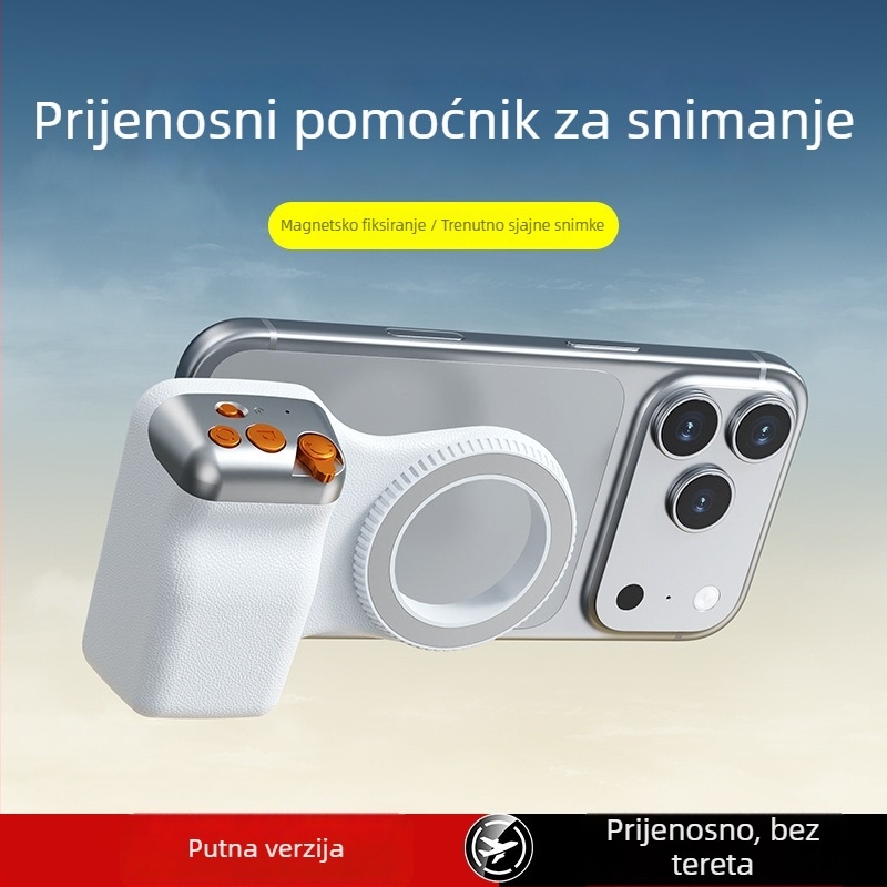 Magnetska drška za pametni telefon s Bluetooth daljinskim upravljanjem, univerzalni vlog dodatak, podržava stabilizaciju slike (mogućnost prilagodbe)