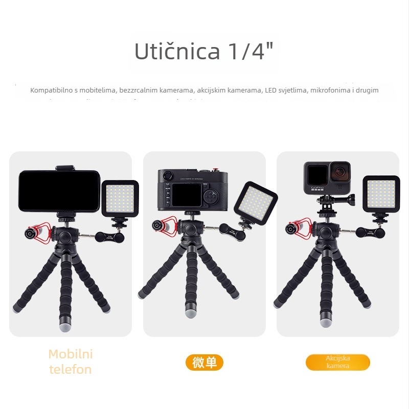 Happy tour stativ hobotnica za mobitel/DSLR – ABS materijal, težina 158 g