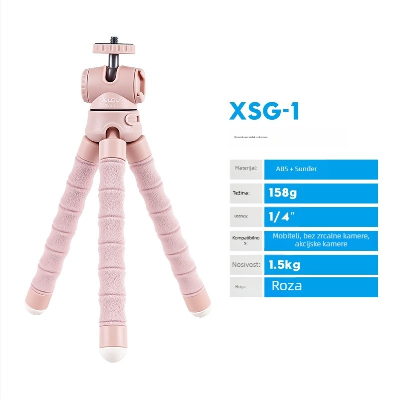 Happy tour stativ hobotnica za mobitel/DSLR – ABS materijal, težina 158 g