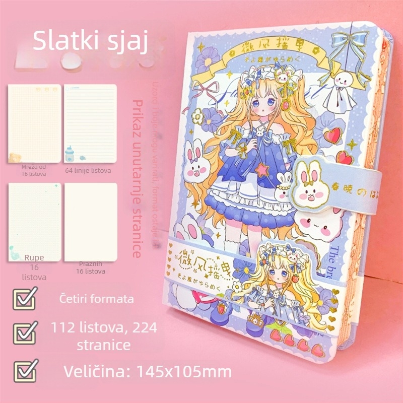 Influencer bilježnica, kreativni stil, ljepilo povez, Daolin papir, 80 g/m2, 50–100 stranica