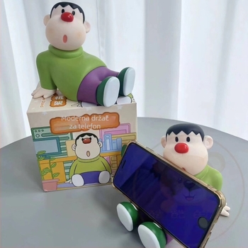 Stalak za telefon Cartoon Fat Tiger – ukras na stolnom dijelu u uredu, stil crtani film, materijali: vinil, plastika, smola
