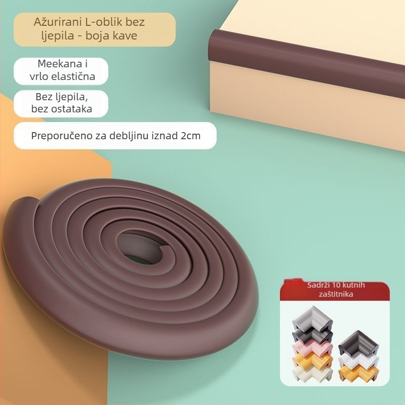 Dječje zaštitne trake za kutove namještaja — zadebljane i proširene rubne zaštite; marka Powerful factory