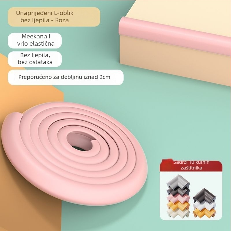 Dječje zaštitne trake za kutove namještaja — zadebljane i proširene rubne zaštite; marka Powerful factory