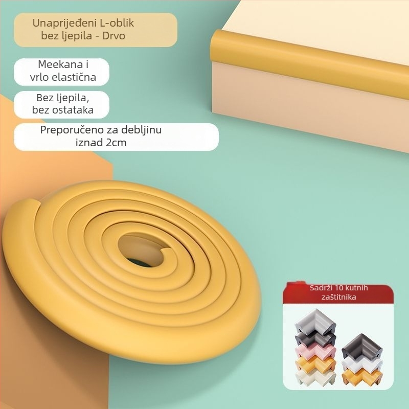 Dječje zaštitne trake za kutove namještaja — zadebljane i proširene rubne zaštite; marka Powerful factory
