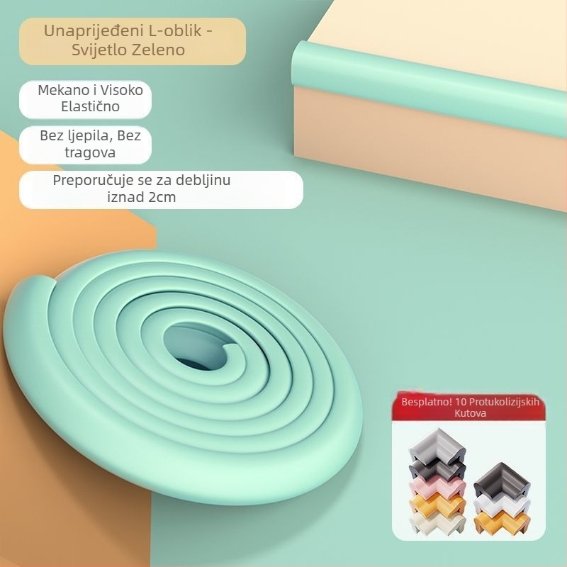 Dječje zaštitne trake za kutove namještaja — zadebljane i proširene rubne zaštite; marka Powerful factory