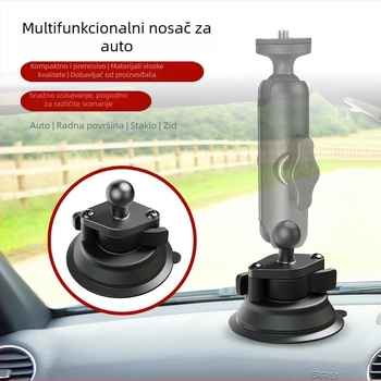 Weijiesi Univerzalni nosač za mobitel u automobilu s vakuum podnošom i kugličnom glavom, materijal: plast + aluminijska legura