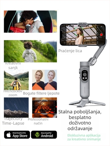Okawa stabilizator za mobilni telefon, kompaktni sklopivi gimball za vloganje i prijenos uživo; Bluetooth podrška; bez daljinskog upravljača; podrška prilagodbi; licencirana privatna oznaka