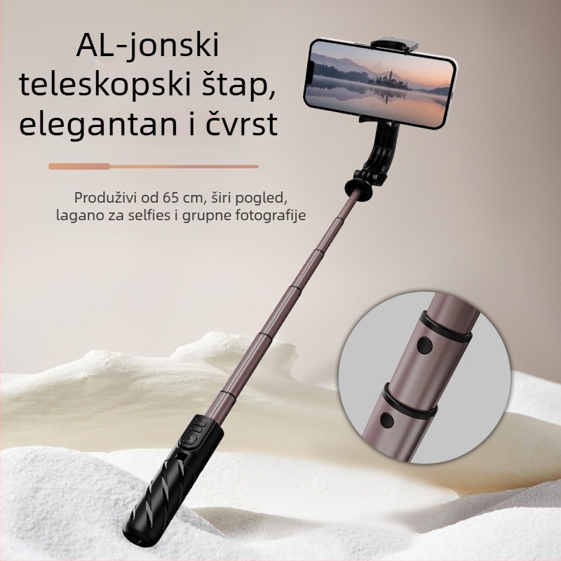 C07 stabilizator gimbala za mobitel s Bluetooth daljinskim upravljačem – nehrđajući čelik