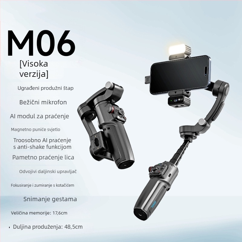 Cyke6 stabilizator za pametni telefon sa praćenjem lica, držač za live streaming, proširivi stolni stabilizator s daljinskim upravljačem
