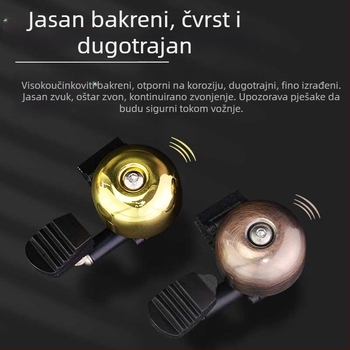 Integrirani zvon od aluminijske legure za retro cestovni bicikl – clip-on na upravljač