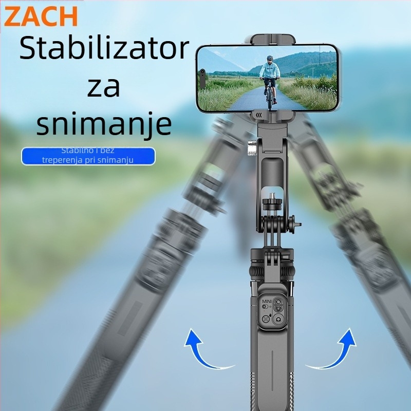 ZACH stabilizator za mobitel, model C16, izrađen od ABS-a i aluminijske legure, Bluetooth podrška, daljinski upravljač uključen