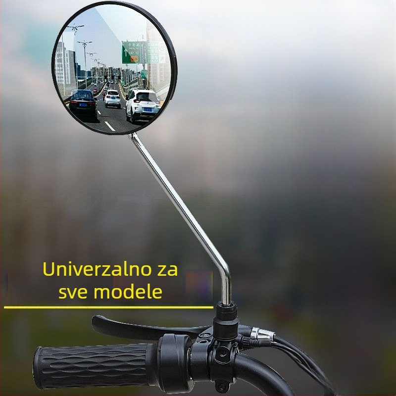 Zrcalo retrovizora za električna vozila i motocikle, okruglog oblika, univerzalna prilagodba dvokotačnim vozilima