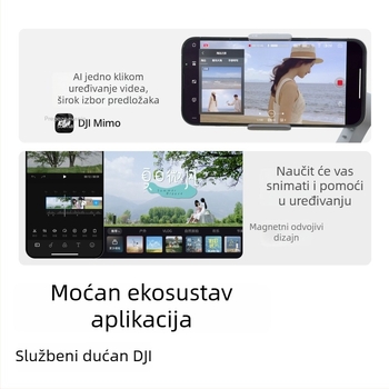 DJI Osmo Mobile SE ručni 3-osi gimbal – sklopivi stabilizator, plastično kućište, Bluetooth podrška, spreman za selfie