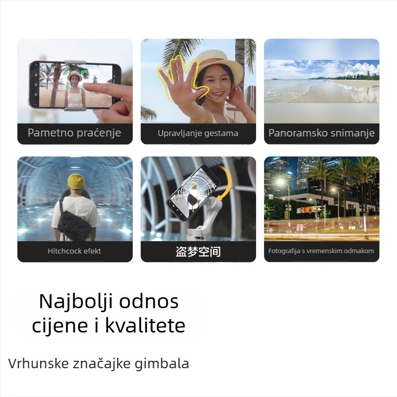 DJI Osmo Mobile SE ručni 3-osi gimbal – sklopivi stabilizator, plastično kućište, Bluetooth podrška, spreman za selfie