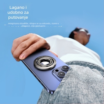 Magnetski držač za prsten na telefonu, dvostruki prsten, metalna stolna podrška, aluminijska legura, univerzalni, model C206
