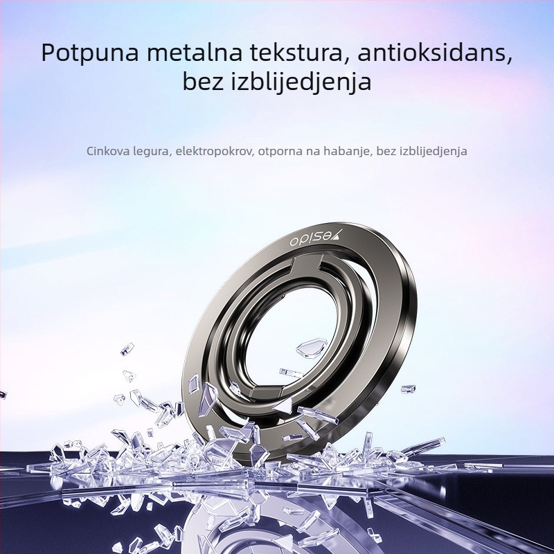 Magnetski držač za prsten na telefonu, dvostruki prsten, metalna stolna podrška, aluminijska legura, univerzalni, model C206