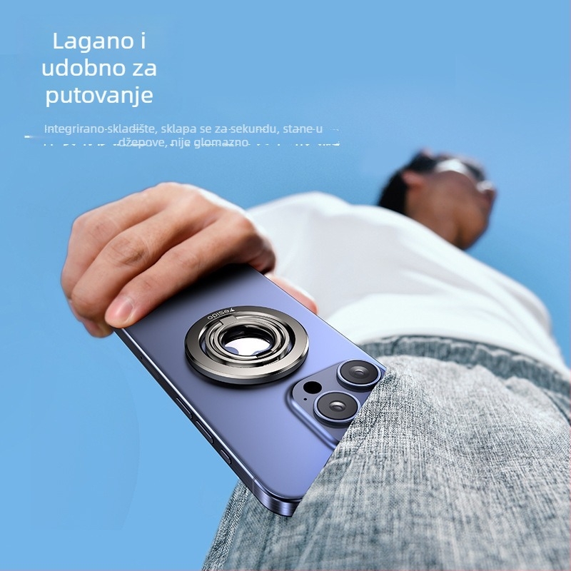 Magnetski držač za prsten na telefonu, dvostruki prsten, metalna stolna podrška, aluminijska legura, univerzalni, model C206