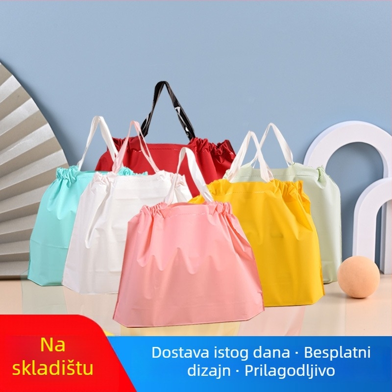 Jednokratne vrećice za dostavu sa šnuralom, dvostruko sloje, Wangxuan, univerzalne tote vrećice za trgovinu odjeće