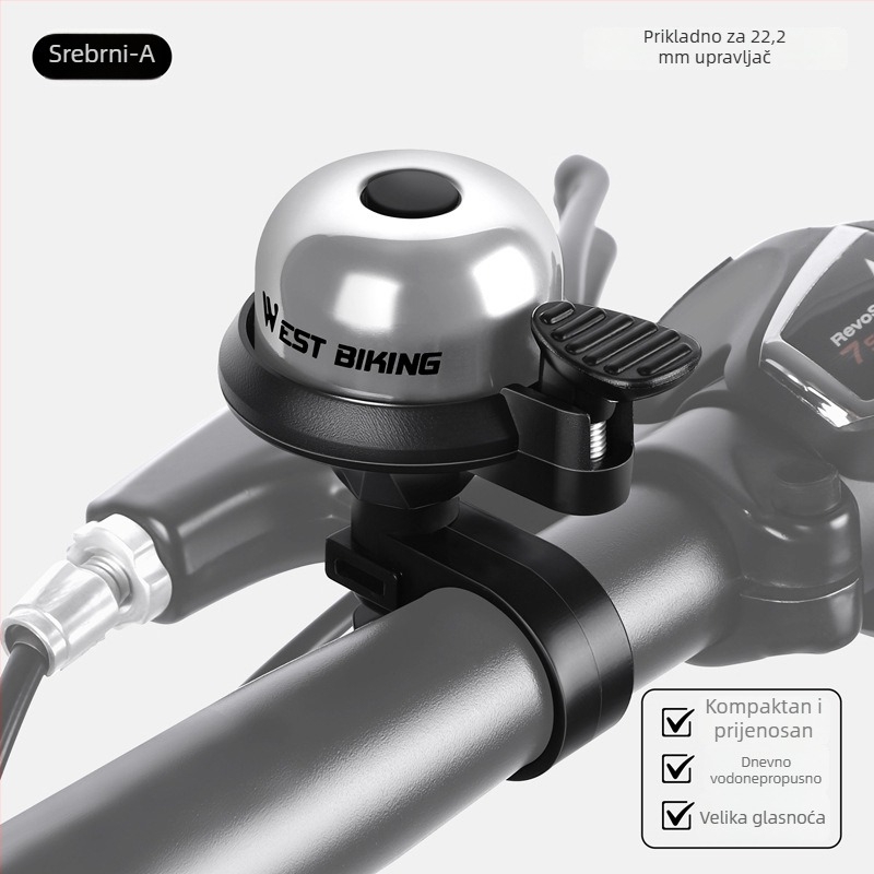 Zvon za bicikl West Rider za planinski bicikl, aluminijska legura, model YP0706062-063