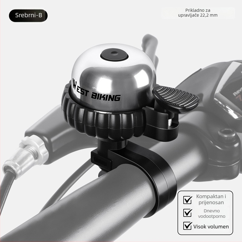 Zvon za bicikl West Rider za planinski bicikl, aluminijska legura, model YP0706062-063