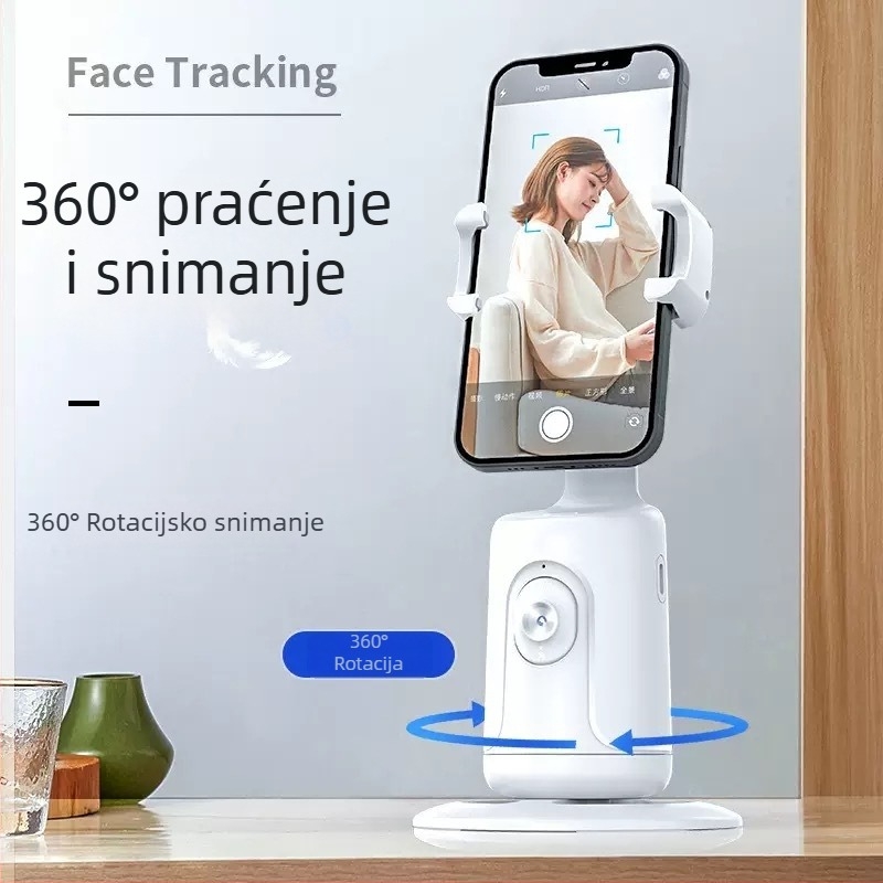 Gimbal stabilizator za telefon s praćenjem lica P01 – bez aplikacije, potpuno automatsko praćenje, 360° horizontalno okretanje