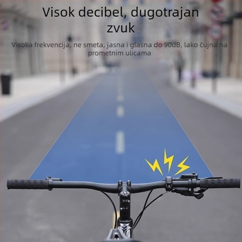 Zvonac i rog za sklopive bicikle — aluminij, model Ld1218, Tosuod