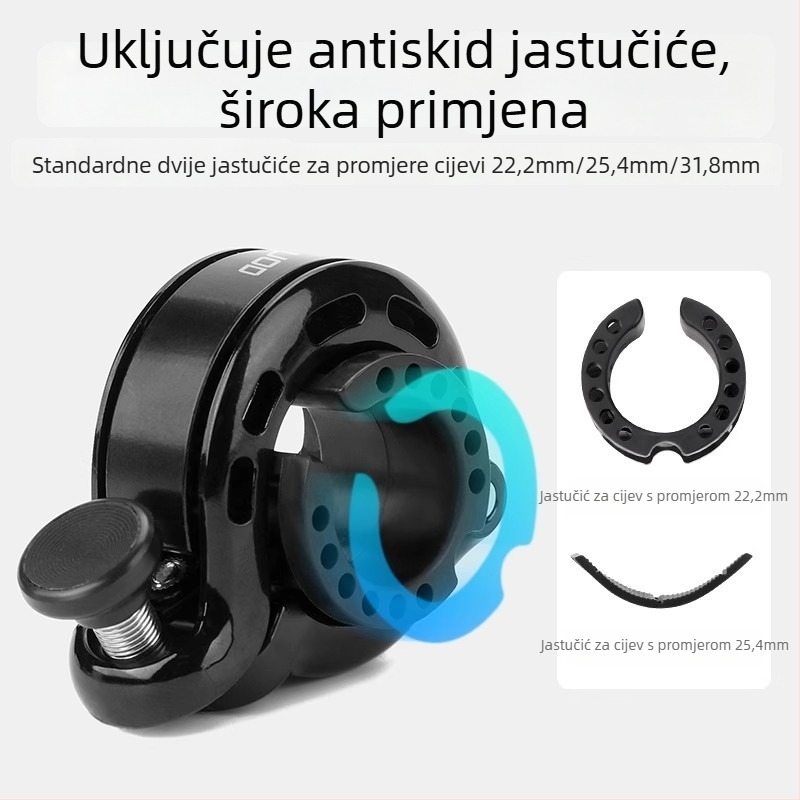 Zvonac i rog za sklopive bicikle — aluminij, model Ld1218, Tosuod