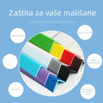 Zaštitne trake za kutove vrtića – zaštita od sudara, zaštita stupova, debeli rubni trakovi; duljina 5000 mm