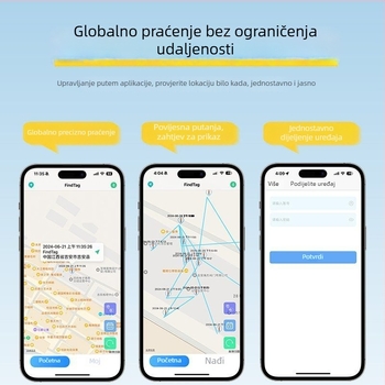 Pametan tragalo protiv gubitka za bicikle i kućne ljubimce, model F3, ABS, Bluetooth, baterija 220 mAh