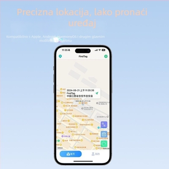 Pametan tragalo protiv gubitka za bicikle i kućne ljubimce, model F3, ABS, Bluetooth, baterija 220 mAh