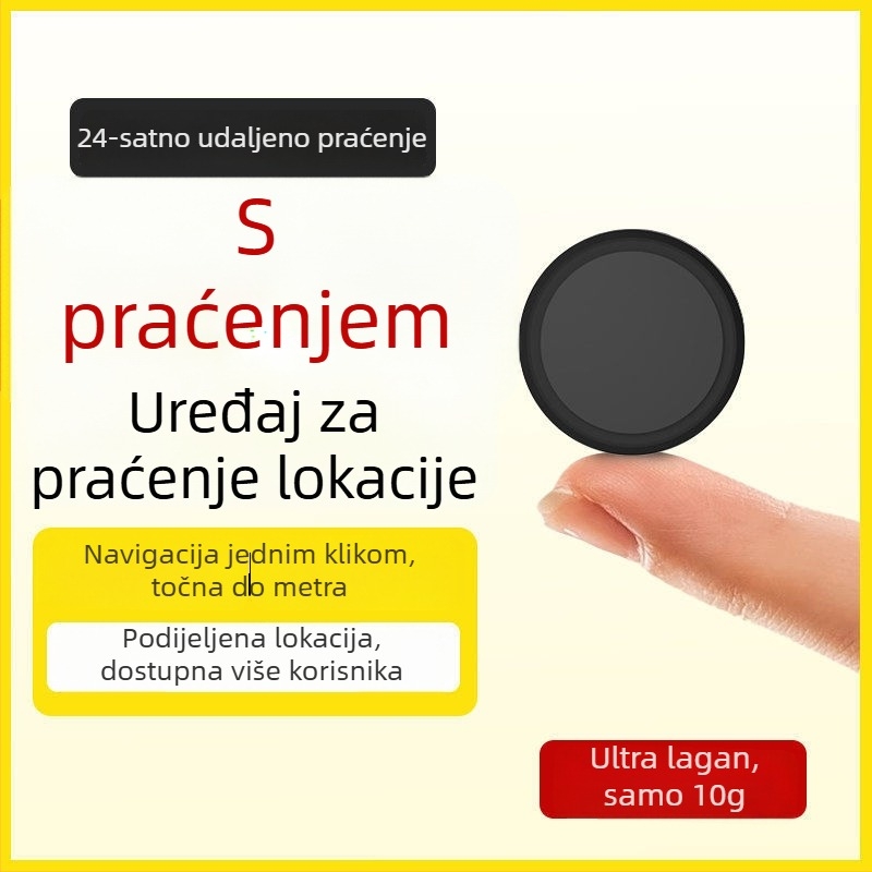 Pametan tragalo protiv gubitka za bicikle i kućne ljubimce, model F3, ABS, Bluetooth, baterija 220 mAh