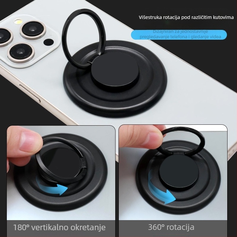 MagSafe magnetski držač prstena s ABS plastikom, 360° rotacija, snažan magnet