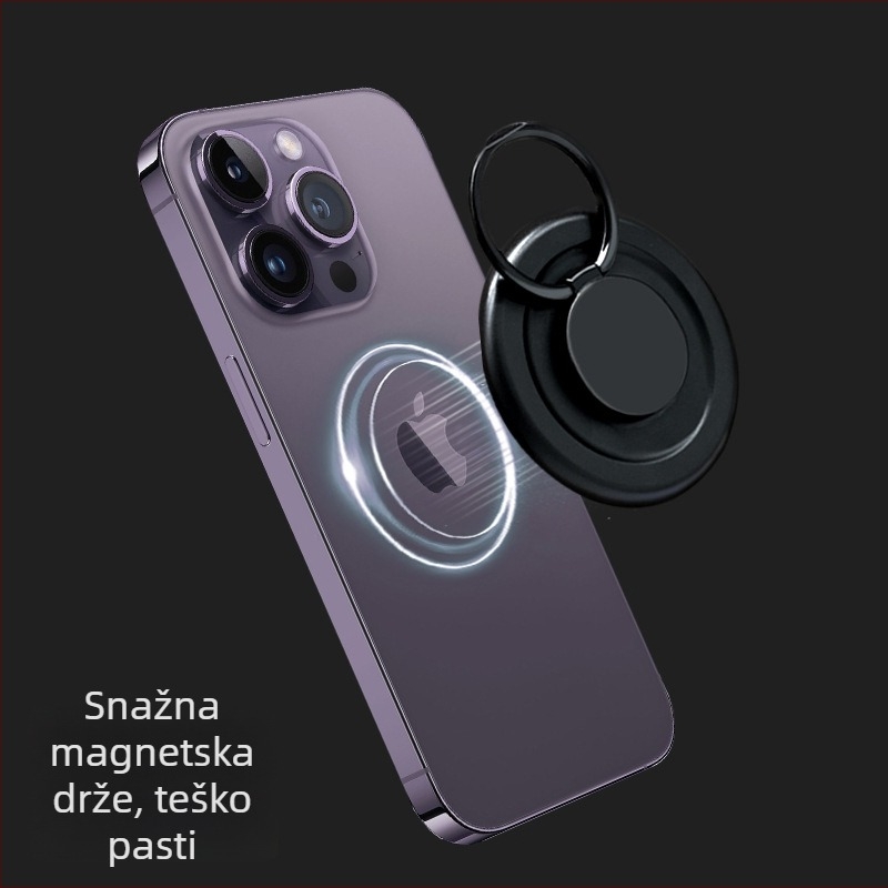 MagSafe magnetski držač prstena s ABS plastikom, 360° rotacija, snažan magnet