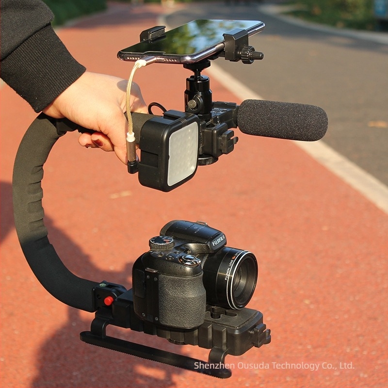 Sklopivi držač kamere za mobilno emitiranje – ručni stabilizator DSLR, maksimalna nosivost 3 kg, ABS plast, težina 0,408 kg