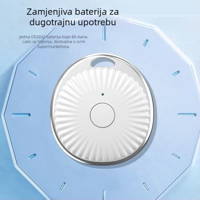 DW-B Bluetooth tracker za Apple iOS, ABS kućište, baterija 110 mAh, težina ~13 g, izlazak na tržište 2025