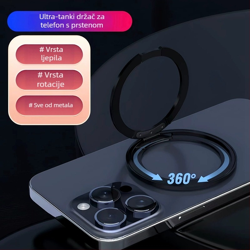 Stalak za futrolu mobitela, univerzalni, metalni, model B Stand, marka Golden Round