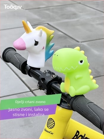 Zvončić za bicikl – super glasan zvuk, crtić zvon za djecu, univerzalno za brdske bicikle, dekorativni dodatak (Materijal: Plastika; Uvoz: Ne; Obrada: Ne)