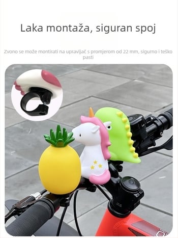 Zvončić za bicikl – super glasan zvuk, crtić zvon za djecu, univerzalno za brdske bicikle, dekorativni dodatak (Materijal: Plastika; Uvoz: Ne; Obrada: Ne)