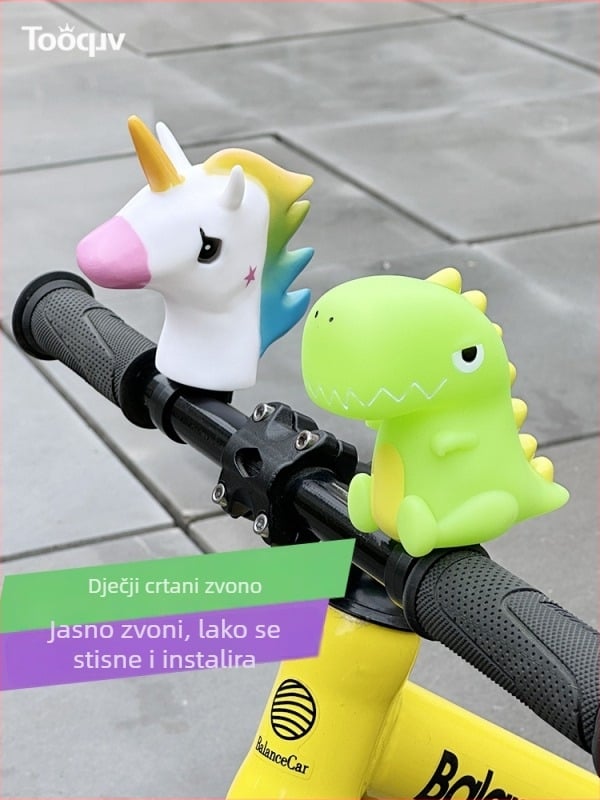 Zvončić za bicikl – super glasan zvuk, crtić zvon za djecu, univerzalno za brdske bicikle, dekorativni dodatak (Materijal: Plastika; Uvoz: Ne; Obrada: Ne)
