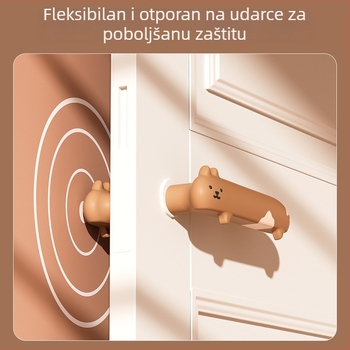 Silikonska zaštita kvake vrata za spavaću sobu i kupaonicu, tiha, protiv sudaranja, debeli jastučić za zid