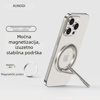 Xundd magnetska prenosna držač za telefon – MagSafe, metalna legura, sklopiva, kompatibilna s Apple, Huawei i Samsung